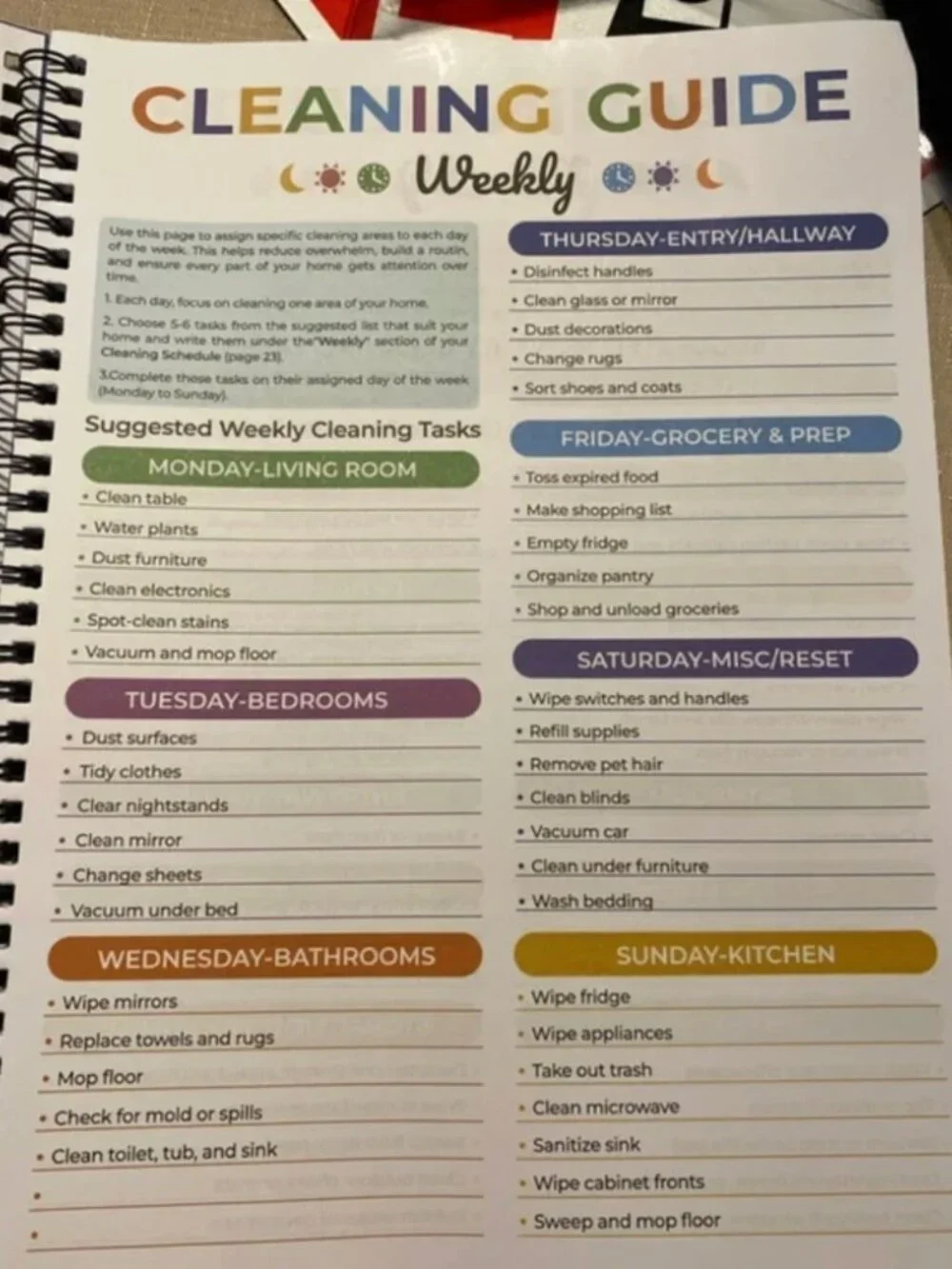 ADHD Cleaning Planner, Tidy Minds Daily Weekly